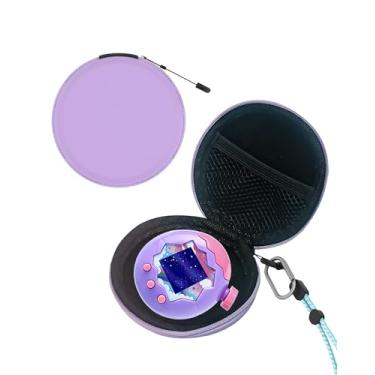 Imagem de FJIASTB Case for Tamagotchi Paradise, Hard Shell & Soft Lining Protective Cover with Carabiner and Lanyard, Shockproof (Purple)