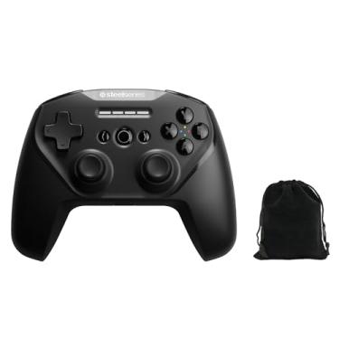 Imagem de SteelSeries Controle de jogos sem fio Stratus Duo, compatível com Android, Windows, VR e Chromebooks, conectividade sem fio dupla, materiais de alto desempenho, suporta Fortnite, com bolsa de