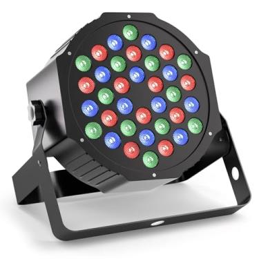 Imagem de Luzes LED Par DJ Stage Light Com fio RGB 36 LED com controle remoto ativado por som DJ Uplighting para festa de casamento Clube Iluminação de palco de Natal