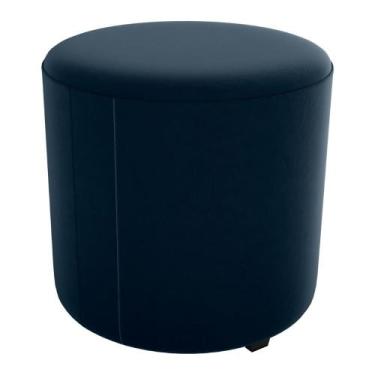 Imagem de Puff Redondo Copenhage Veludo Maserati Milani Store, Azul
