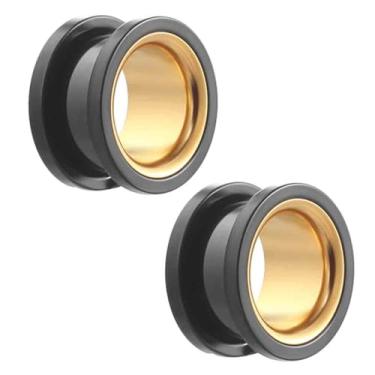 Imagem de LOMISS 2 Peças ALARGADOR AÇO CIRÚRGICO DUAS CORES (PRETO, 8MM)