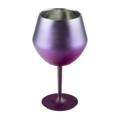 Imagem de Taça Copo Térmico De Aço Inoxidável 2 Em 1 Para Drinks Bebidas 420ML(Roxo)