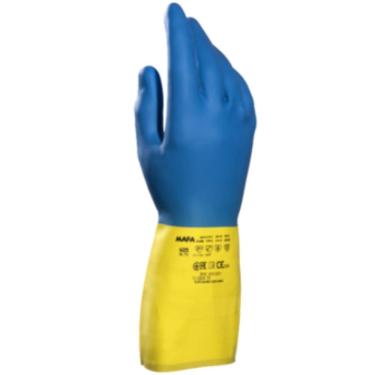 Imagem de Luva Latex Neoprene Azul e Amarelo Forrada Tamanho 7 - PA3440516-7- MAPA