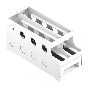 Imagem de ＫＬＫＣＭＳ Dispensador de ovos giratório, organizador de bandeja de ovos, suporte automático para armário