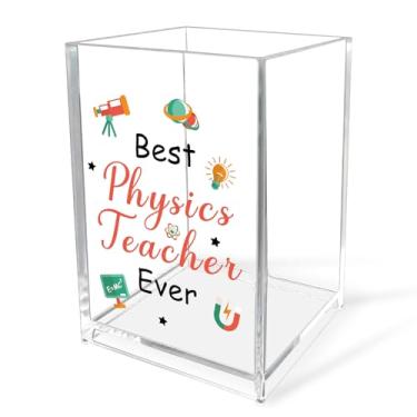 Imagem de Porta-lápis para professores de física – Porta-canetas de acrílico transparente, organizador de mesa, presentes de agradecimento para formatura, fim de ano, dia de Ação de Graças, Dia dos Namorados
