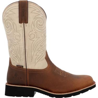 Imagem de ROCKY Bota Western impermeável MonoCrepe 30,48 cm, Marrom e osso, 45