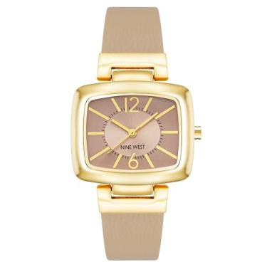 Imagem de Nine West Relógio feminino com pulseira, Off-white