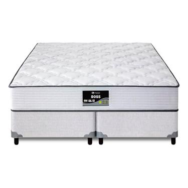Imagem de Colchão Casal Doss com Molas Ensacadas 2X Action, Branco, 138x188x30 cm, Pillow Top, Tecido Malha Belga, Suporte até 240kg