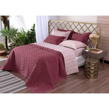 Imagem de Cobre Leito Santorini Lavive King Dupla Face Cereja/Rosê