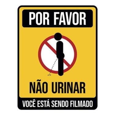 Imagem de Kit 3 Placas Por Favor Não Urinar Você Está Sendo Filmado