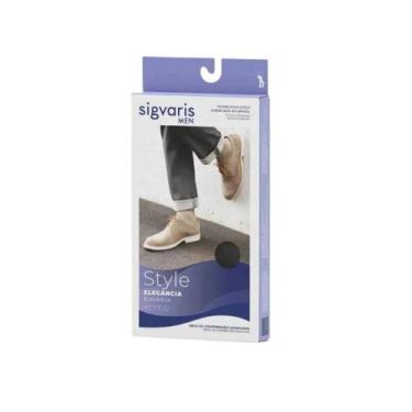 Imagem de Meia Sigvaris Actitud 3/4 190B Masculina 15-20 mmHg Preta, P