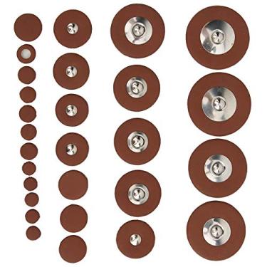 Imagem de MUNEFE Saxofone Pad, Sax Pads Replacement Set, Multi Size Sax Leather Pads Replacement Set para Saxofone Soprano (28pcs)