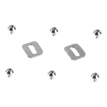 Imagem de Dynwave 2x Bicicleta Autobloqueante Pedal Juntas Arruelas Reposição Substitui, com Parafusos Pedal de Bicicleta Acessórios para Prendedor Profissional Indoor, Prata