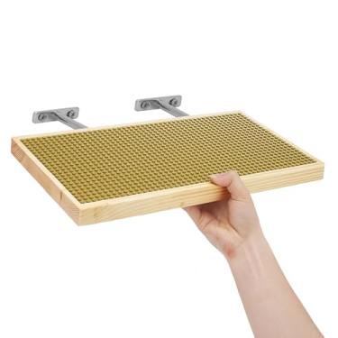 Imagem de Vivise Prateleiras de exibição para tijolos de construção, placa de base de pino de 122 x 61 cm, suporte de parede de madeira, compatível com todas as marcas de blocos de brinquedo (tamanho 40 x 20 cm
