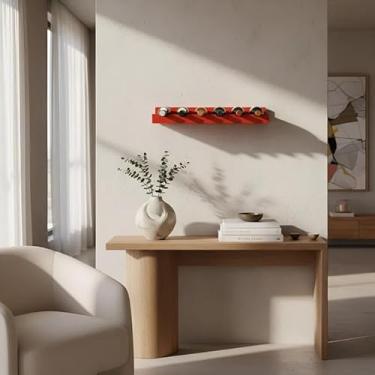 Imagem de Prateleira Adega New Suporte Decorativo para Vinhos e Garrafas Vermelho Laca