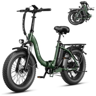 Imagem de Bicicleta Elétrica Dobrável Ranger 2.0, Motor 1400W Pico, Bateria 600Wh, Autonomia 96 km, Pneus 20x4.0, Freio 180mm, Suspensão, Até 45 km/h