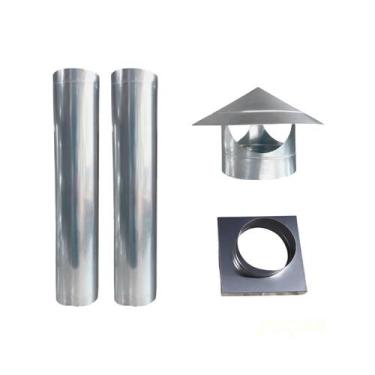Imagem de KIT  Chaminé Exaustão Compacto  +BRINDE  Churrasqueira Galvanizado For