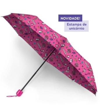 Imagem de Guarda-Chuva Estampa de unicórnio FECHADO 24 cm - SUSINO, Rosa