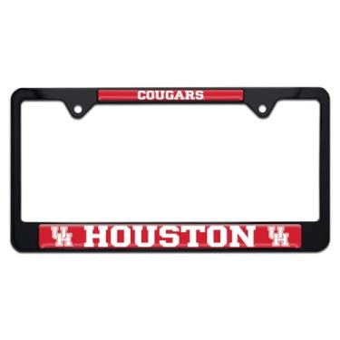 Imagem de Moldura de placa de licença de metal University of Houston Cougars (pumas - moldura preta)