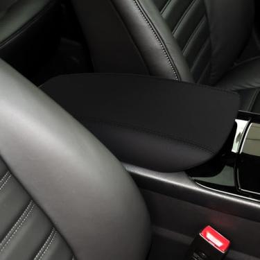 Imagem de faccaibbg Capa de console central compatível com Ford Fusion 2013-2016, tampa de apoio de braço de couro, cobertura de descanso de braço para carro, capa protetora de caixa de apoio de braço durável