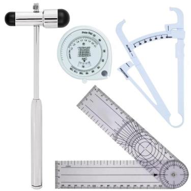 Imagem de Kit Avaliação Fisica Goniometro Martelo Buck Trena Imc - Love Saude, M