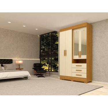 Imagem de Roupeiro 04 portas e 3 portas capelinha com espelho Débora Acp móveis,