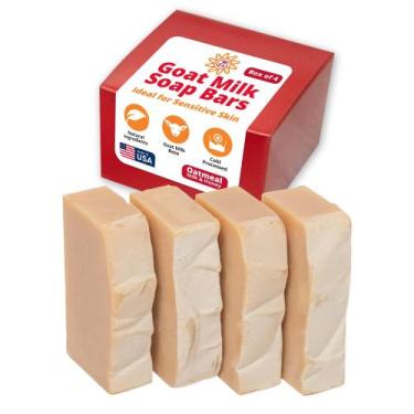 Imagem de Sabonete, leite de cabra, leite de aveia e mel, totalmente naturais x4