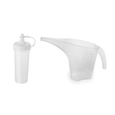 Imagem de Jarra Medidora 800ml Bico Funil e Bisnaga 250ml Transparente - PLASUTI
