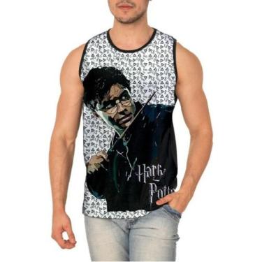 Imagem de Camiseta Regata Harry Potter Full Print Ref:390 - smoke, Preto, P