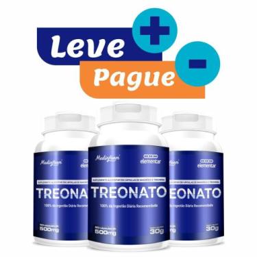Imagem de kit 3 Magnésio Treonato Original 180 capsula Medinfarm