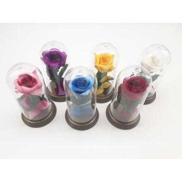 Imagem de 20 Redomas Cúpulas A Rosa Encantada A Bela e A Fera Pequenas 11 cm - A