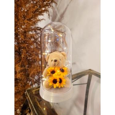 Imagem de Luminária Ursinho de Pelúcia com Girassóis Encantado - Amor Lindo Bout