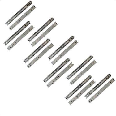 Imagem de 18 corrediças telescópicas 35cm gaveta trilho zinca. 9pares