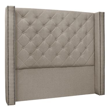 Imagem de Cabeceira Estofada Cama Box Casal Queen Size Alteza 160cm Linho Rústico Areia - Desk Design