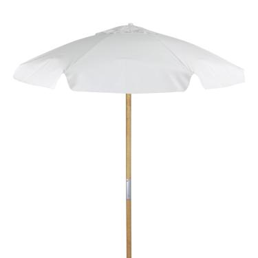Imagem de Guarda-Sol 1,80m em Bagum e Madeira Branco Bel