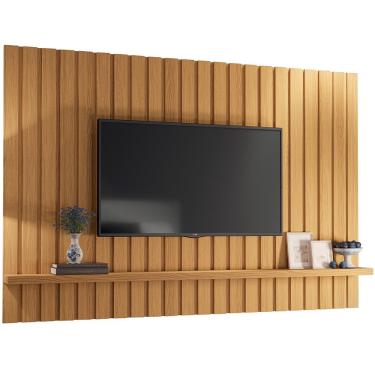 Imagem de Painel Ripado Para Quarto Sala TV 70 Pol 200cm Conect B01 Cinamomo - Lyam Decor