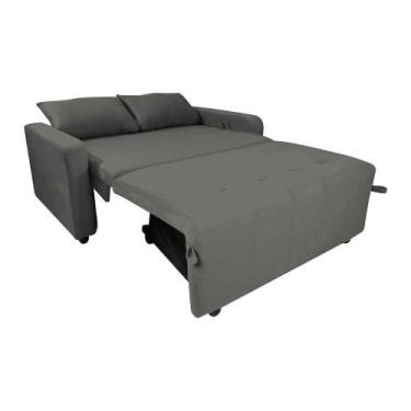 Imagem de Sofá Cama Compacto 2 lugares 1,38 larg Amora New Matrix, SUEDE CINZA