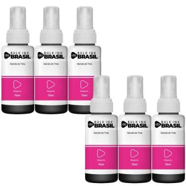 Imagem de Kit 6 Tintas Para Epson T664 L355 L365 L395 L455 L1300 L110 - Bulk Ink