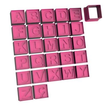Imagem de KIT Ejetor Modelador Para Doces ALFABETO ESCOLA LETRAS Brigadeiros Doc