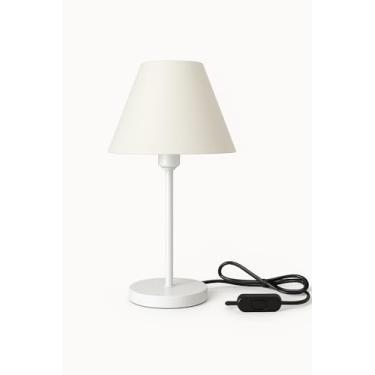 Imagem de Abajur de Mesa Branco com Cúpula Branca – Toque Sofisticado para sua Decoração