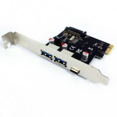 Imagem de Adaptador Placa Pci-e + 2 Usb 3.0 + Type-c Ref: Dp-33c