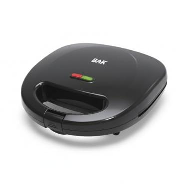 Imagem de Sanduicheira e Grill Elétrica, Preta, 750W, Chapa Antiaderente, 23.5x23cm, Trava de Segurança, Luz Indicadora, 2 Sanduíches