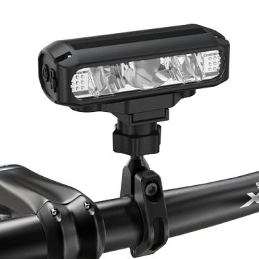 Imagem de Faróis de bicicleta rotativos 360 super brilhantes para passeios noturnos, luzes de bicicleta recarregáveis por USB