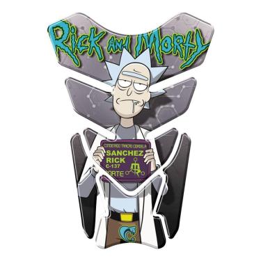 Imagem de Protetor De Tanque Adesivo Moto Rick And Morty Verde