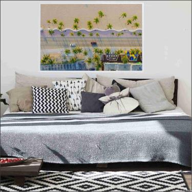 Imagem de Quadro Praia Miami 60x40 Cm Adesivo Fotográfico