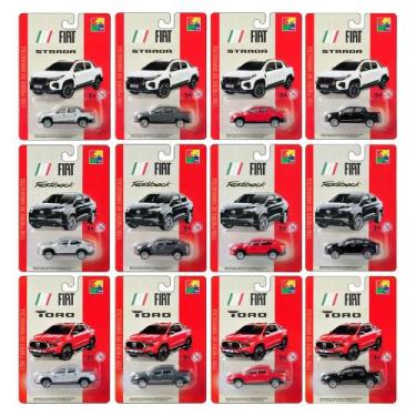 Imagem de Kit 12 Miniaturas Fiat Toro Strada Fastbach Escala 164 Metal - CKS, Me