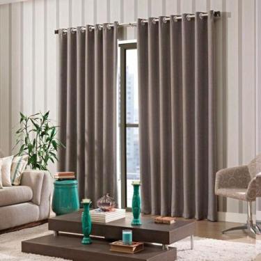 Imagem de Cortina Corta Luz de Tecido Blend 3,00x1,70m Taupe Cor 899- Bella Jane