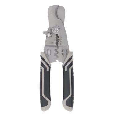 Imagem de Descascador de fios profissional, ferramenta multifuncional ajustável para eletricistas, alça de pvc, aço cr v, 12, 14, 16, 18awg