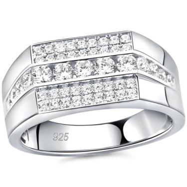 Imagem de Aliança de casamento Heinlov Moissanite D Color VVS1 Silver 1.2 CTTW