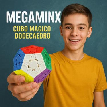 Imagem de Kit QuebraCabeça Megaminx Cubo Mágico Dodecaedro Jogo Educativo Infant